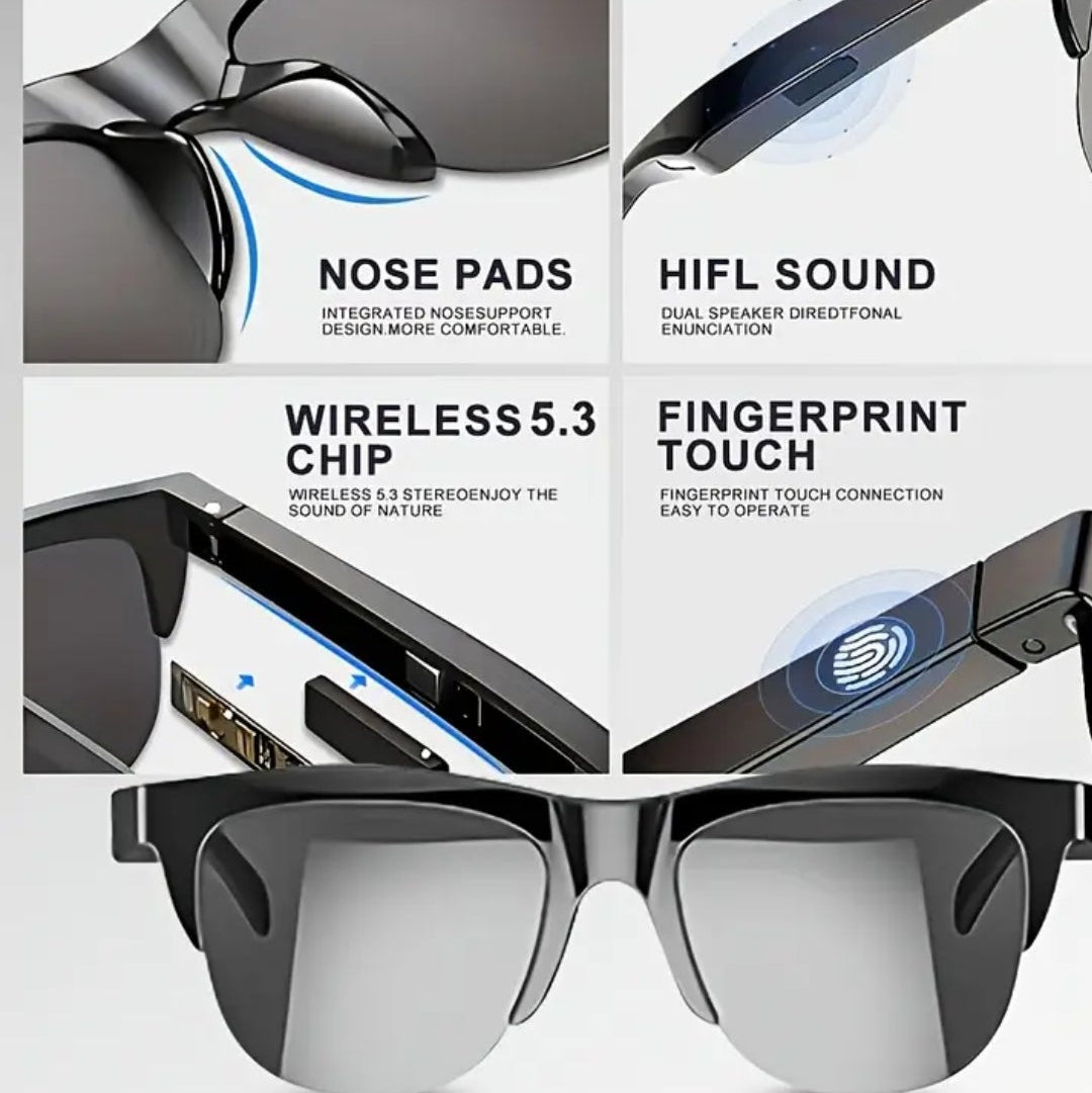 Lentes inteligentes inalambricos escucha tu música y recibe tus llamadas